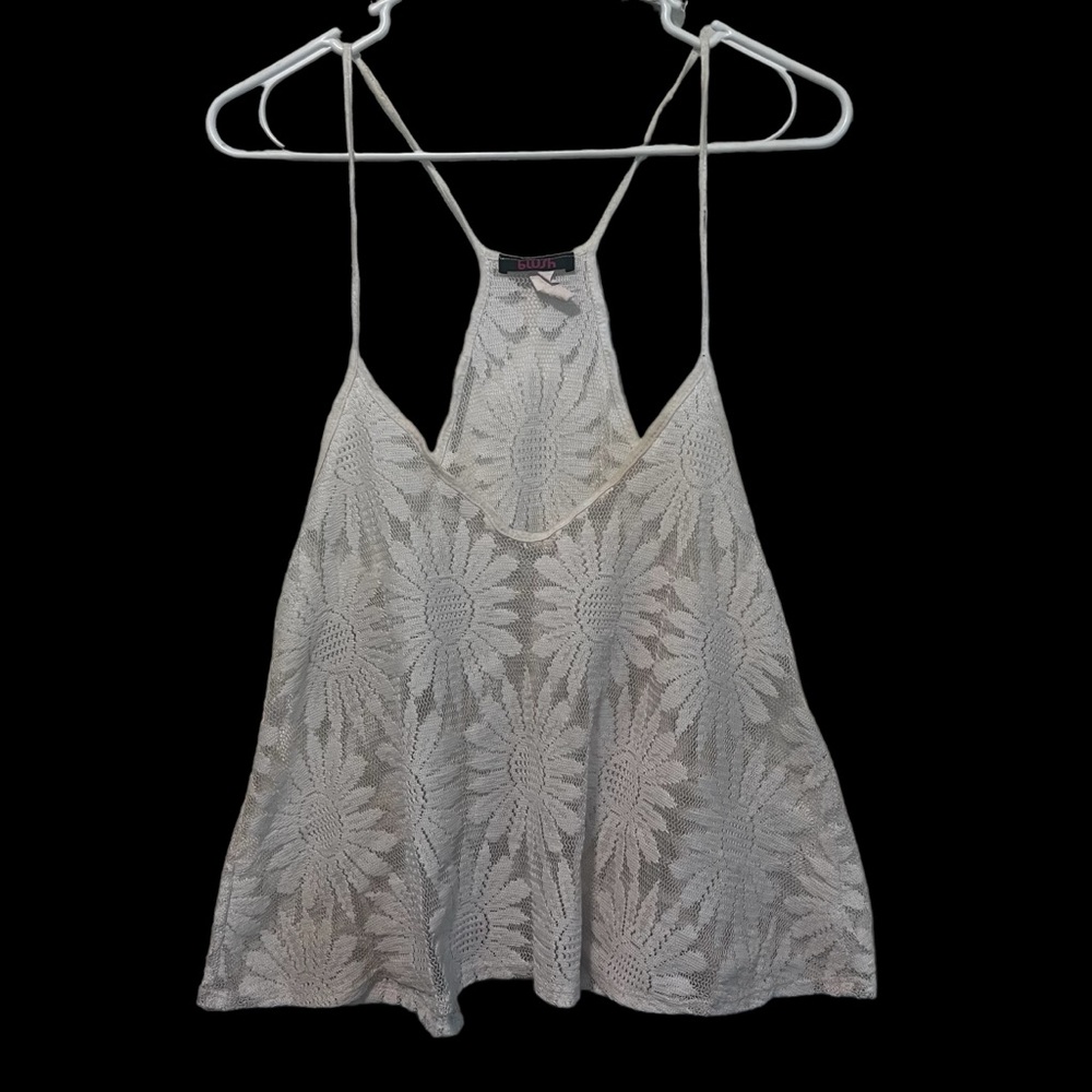 White lace tank top